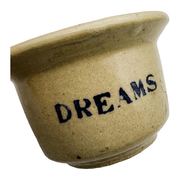 Handcrafted Beige Ceramic Stoneware Dreams 5.5" D Bowl Dish Pottery Signed - Picture 2 of 8